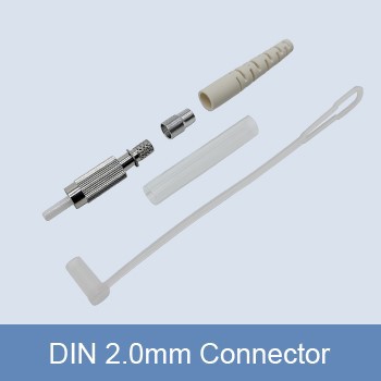 Compact Fiber LC Connector Blue For Telecommunications Networks