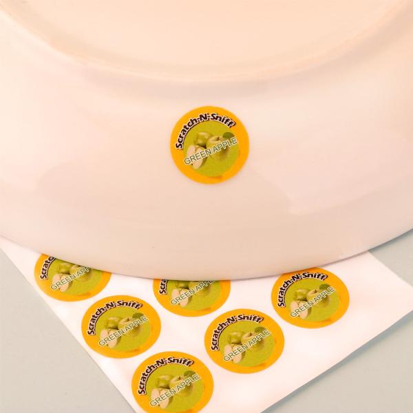 Custom Scratch And Sniff Stickers Label Self Adhesive Sleep Aid Various Colors