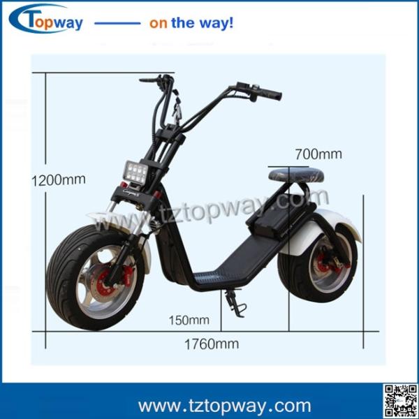 City Coco Electric Mobility Scooter Fat Tire Electric Motorcycle with front shock
