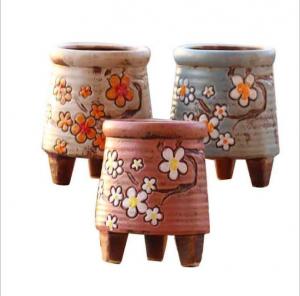 China Korean garden pot flower decor hand-painted ceramic flower pots wholesale