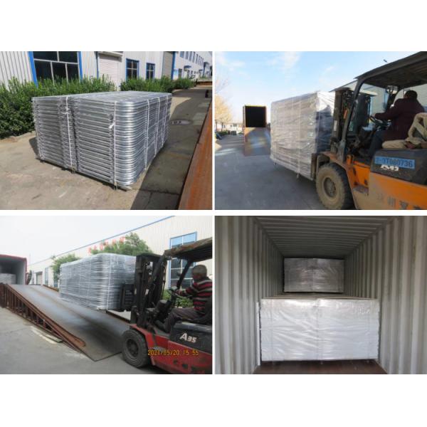 Metal Welded Galvanized Crowd Control Barricade Fence 32mm