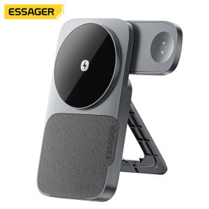 China ESSAGER ES-WC09 3 In 1 15W Magnetic Wireless Charging Station For Phone Smart Watch Earphone on sale