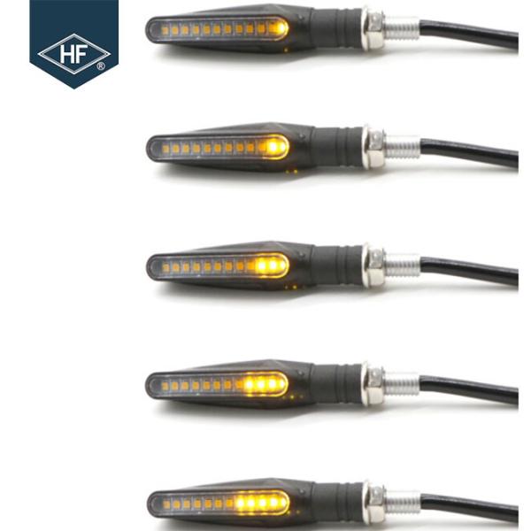 ABS Sequential Flowing Motorcycle Signal Lights , Water Running Motorcycle Safety Lights