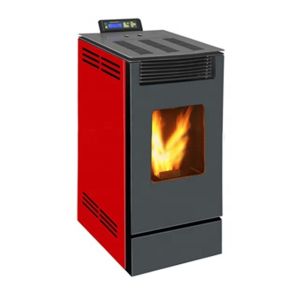 Cast Iron Wood Pellet Stove 50Hz 230V 20KG Hopper Capacity