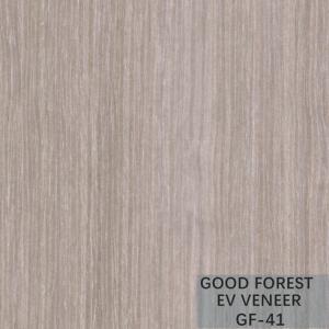 China Apricot Silver Wood Veneer Wallpaper Engineered Vertical Grain wholesale