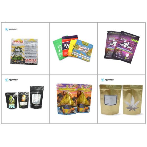 Smell Proof Herb Packaging Gummies Edible Bags Delta Premium Cali Stand Up Pouch