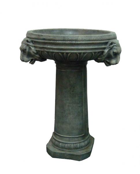 Quality Simple Design Grey Bowl Outdoor Resin Fountains , Cast Stone Bird Baths for sale