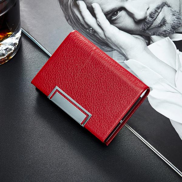 PMS TPCH Card Holder Money Clip Wallet , 10x6.5cm Leather ID Card Holder