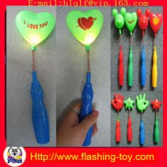China PP Heart Shap Flash Wand, Customize logo printing Flashing Light Stick HL-B1116 wholesale