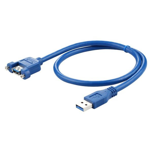 High Speed Data 5Gbps USB 3.0 Type A Male to Female Panel Mount USB 3.0 Extension Cable