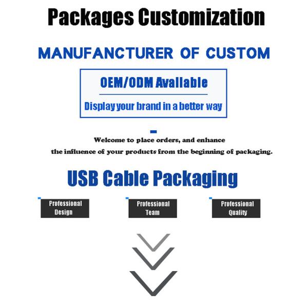 Luxury Transparent Window Box Custom Logo USB Cable Packaging Box With Handle