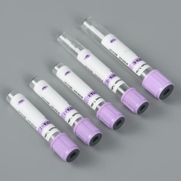 EDTA K2 K3 Glass Vacutainer Blood Collection BD ACD Tubes For Hematology Tests