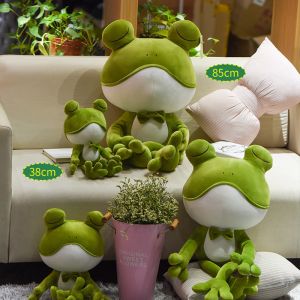 China 55 - 85CM Frog Stuffed Animal , Electric Embroidery Cotton Frog Soft Toy on sale
