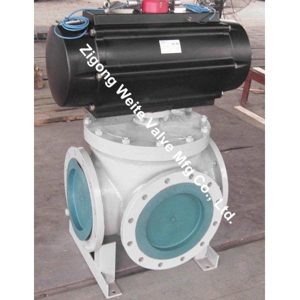 4 Way Pneumatic Operated Ball Valve WCB