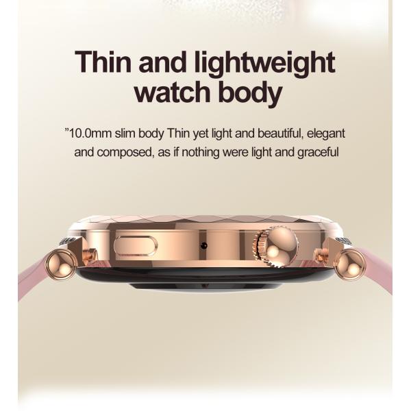 AMOLED Women Smart Watch With BT Call Health Monitor Voice Controlled