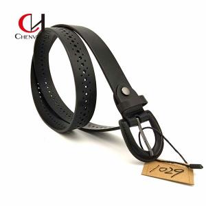 China Multicolor Soft Leather Black Belt Womens Antiwear Cowhide Material wholesale
