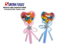 China Colorful tasty jelly bean candy in magic wand for princesses wholesale