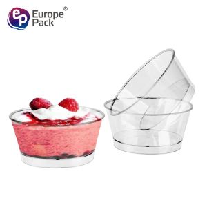 150ml clear plastic yogurt cups ice cream smoothie sundae cups
