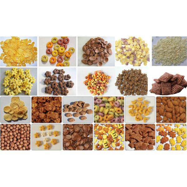 Automatic Corn Flakes Production Line Breakfast Cereal Corn And Wheat Flakes Millet Flakes Making