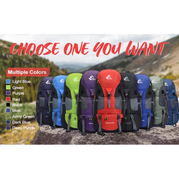 50l Lightweight Water Resistant Hiking Backpack For Climbing Camping Touring