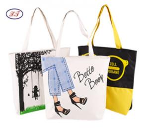 China Manufacturer High Capacity Canvas Shoulder Bags Woman Shopping Bags Cotton Shopping Beach Bag wholesale