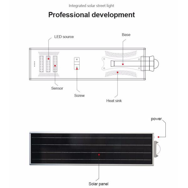 Manufacturer housing ip65 smart outdoor price integrated lighting 60w 80W led solar street lighting
