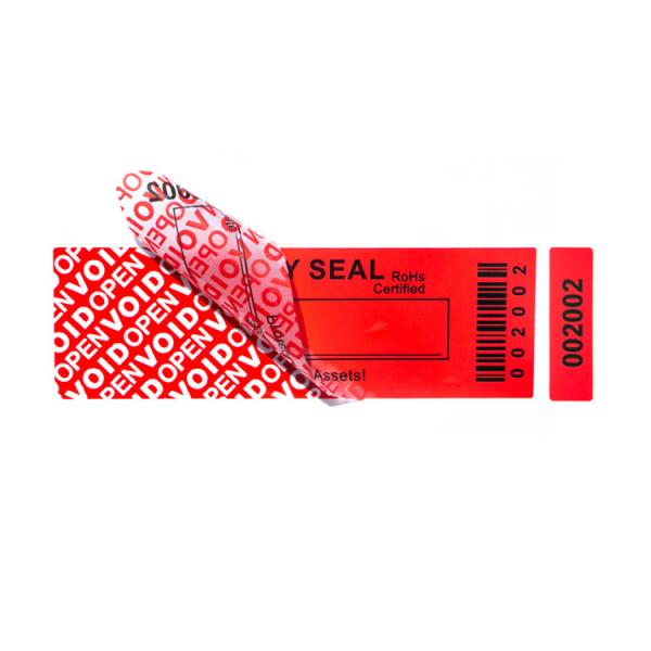 Plain Warranty Open Void Self Seal Packing Tamper Evident Security Label For PE Bag