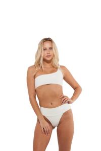 China Recycled Girl Swimsuit Padding Cup Free Bandage Single Strap Bikini wholesale