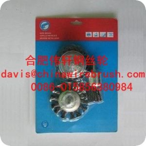 China 3pcs cup knot wire brush with shank wholesale
