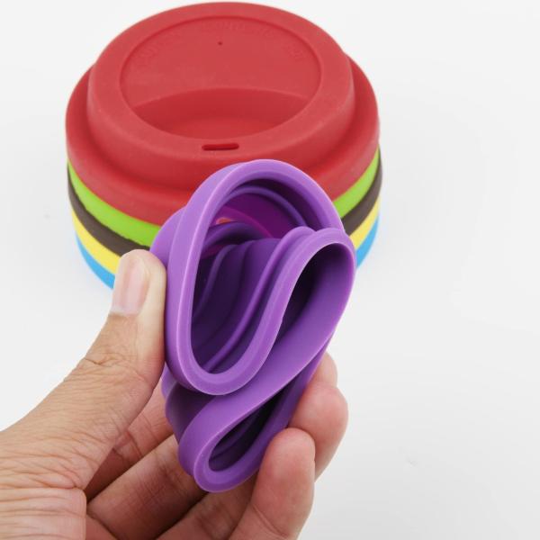 Silicone Drinking Lid Spill-Proof Cup Lids Reusable Coffee Mug Lids Coffee Cup Cover Silicone Hot Cup Lids Travel Lids