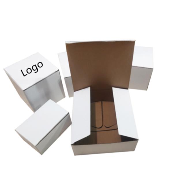 Custom Logo Printed White Paper Folding Shipping Box for Craft Cosmetic Custom Design