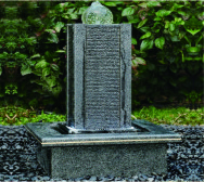 Hexagon Base Natural Stone Fountains Outdoor For Lanscape Hand Carved