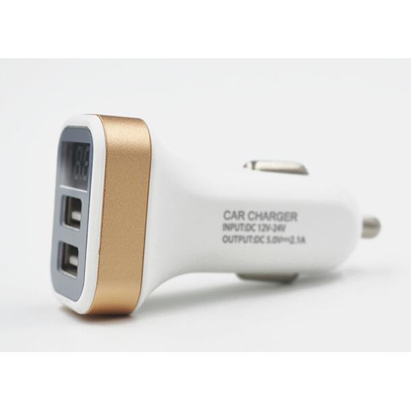 DC 5V 2.1 A Automobile Phone Charger With LED Screen Display Full Metal