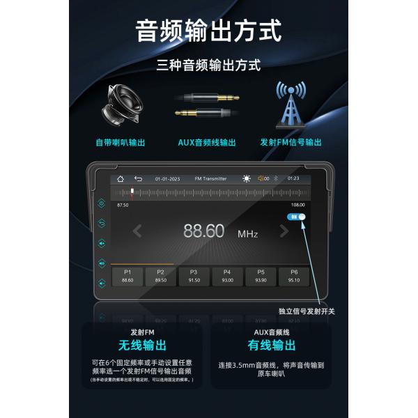 Creatall 7-Inch Portable Car MP5 Wireless CarPlay for Bluetooth FM Transmitter HD Rearview Camera Dashboard Placement 1-Year