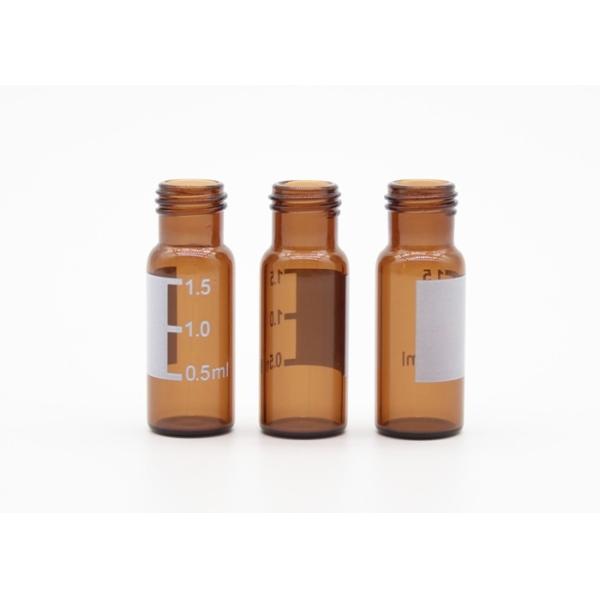 1.5ml Amber Borosilicate Screw Thread Glass Bottle with Threaded Plastic Cover