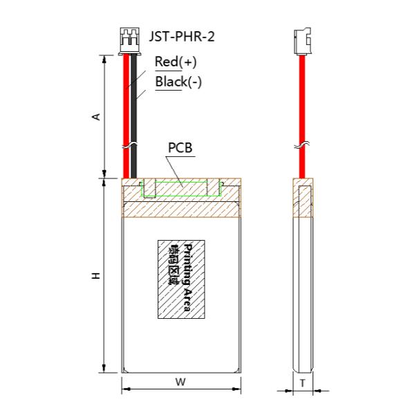 Long Cycle Life 3.7V 500mAh Rechargeable Li Polymer Battery 602535 for Digital Products