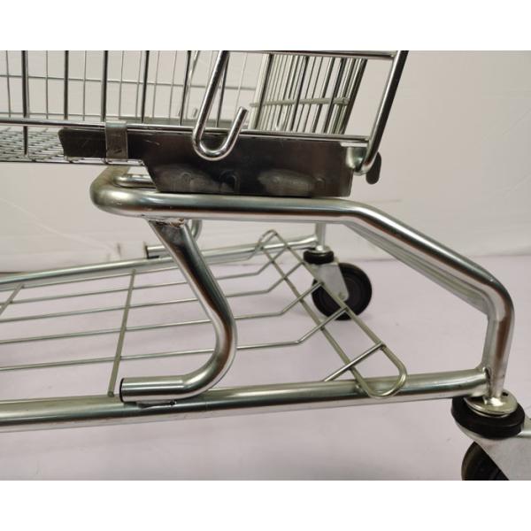 Galvanized Metal Net Basket Supermarket Shopping Cart 210L Super Large Capacity