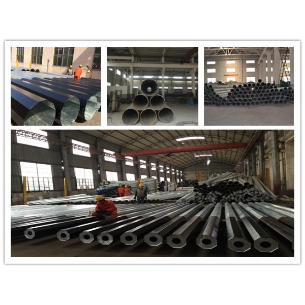69kv Galvanized Steel Utility Pole For Electricity Distribution Line