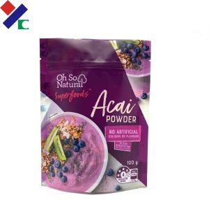 China Non Leakage Mylar Packaging Bags , 180 Micron Printed Stand Up Pouches With Zipper on sale