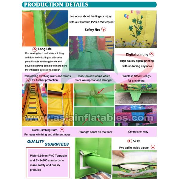 Factory OEM Obstacle Run World Biggest Inflatable Bouncy House side for Family