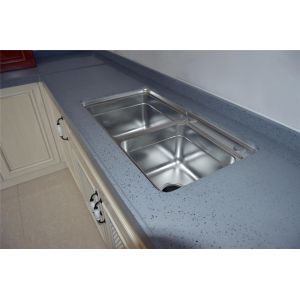 Modern Aluminum Extrusion Profiles Kitchen Cabinets With Marble Table