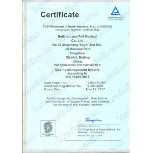 Beijing LaserTell Medical Co., Ltd. Certifications