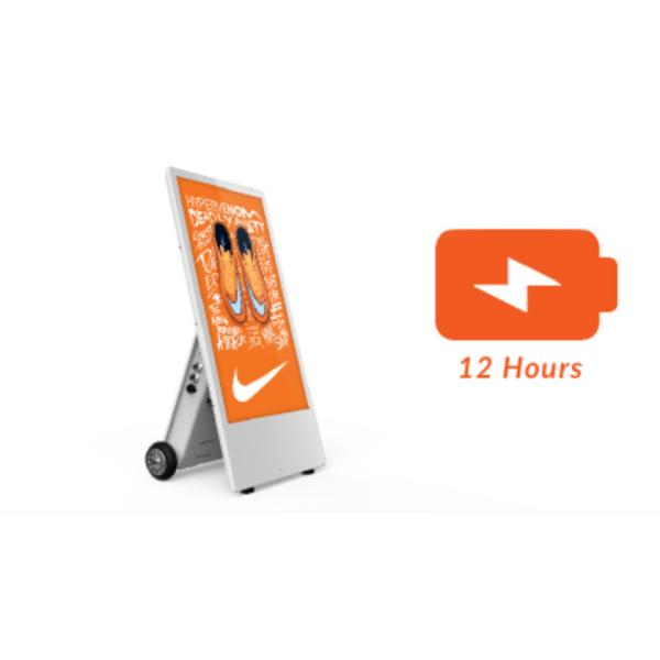 Outdoor Movable 43inch LCD Digital Poster Foldable and Portable Design with all-round movement and rotation installation