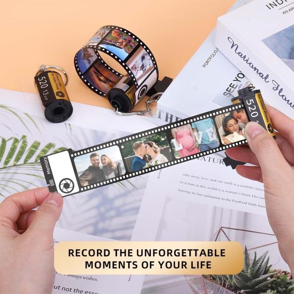 Diy Sublimation Blank Memory Film Keychain Loving Memory Photo Film Roll Double Sided Sublimation Memory Keychains