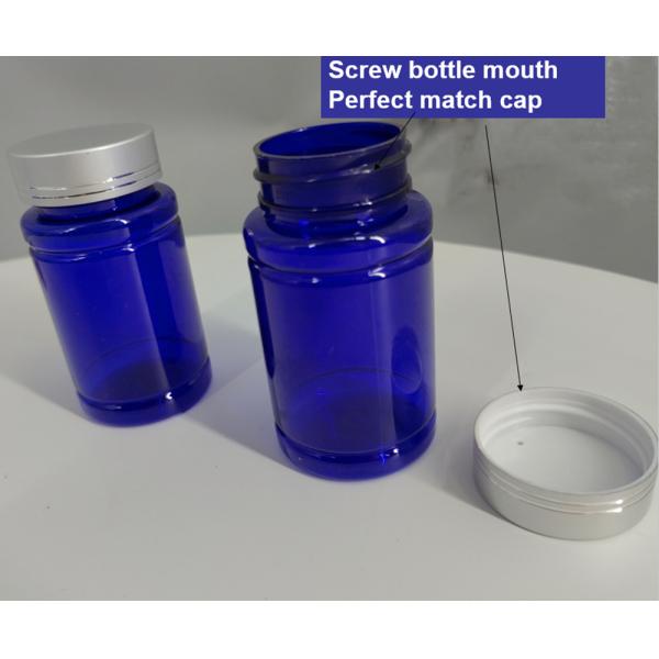Plastic Pet 100ml Capsule Pill Bottle with Silver Screw Cap Pharmaceutical Packing Bottle Container