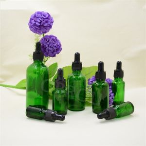 Anodized Painting Glass Serum Bottles , Eco Friendly Amber Dropper Bottles
