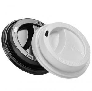 China 80mm 90mm Biodegradable Coffee Lids Eco Friendly PLA Mterial on sale