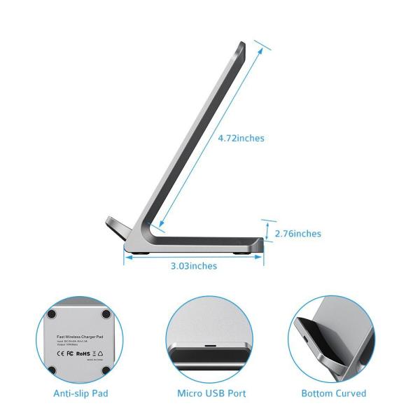 2018 Wholesale Battery Protable Plate Wall Car Usb Power Bank Qi Wireless Fast Charger For Mobile Phone Iphone 8