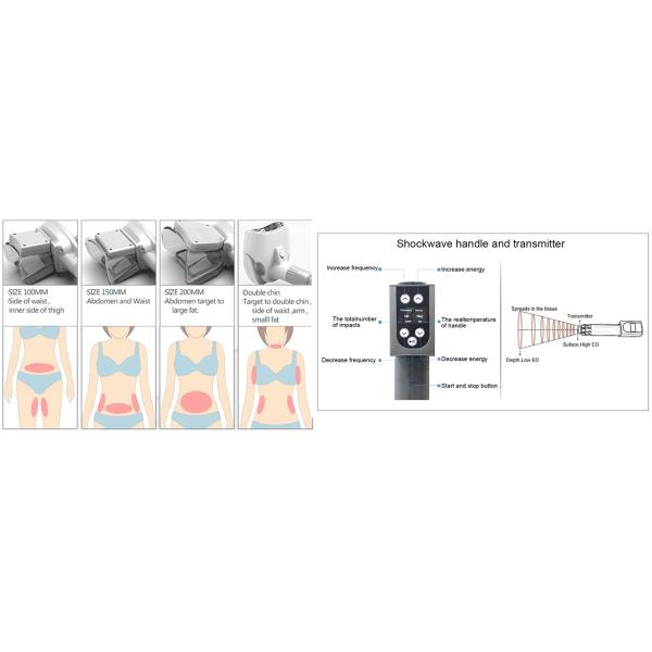 2 Handle Shock Wave Cryolipolysis Cavitation Body Slimming Machine