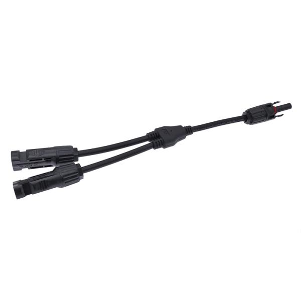 MC4 Solar Photovoltaic Cable 2 Branch Y Type 3 Way Plug ISO9001 VGA
